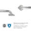 Barre d'appui 18 po Monarch Designer avec brides carrées, acier inoxydable satiné-130605287-130605291