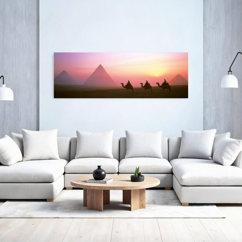 Giza Pyramids Egypt by Collezione Panoramica - Wrapped Canvas Panoramic Print, 50.8 cm H x 152.4 cm W