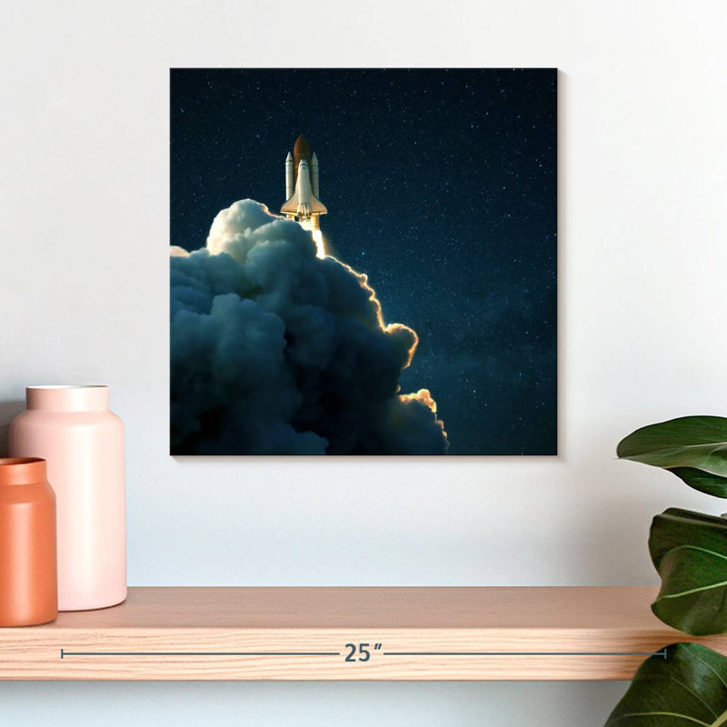 Oberle Starry Space Shuttle Launch, 16" H x 16" W