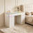 Makeup Vanity Desk HD Glass Top Built-in LED Light Strips Large 13 Drawers-434093892