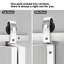 Ensemble de quincaillerie de porte de grange pliable en métal nickelé ATT, longueur de rail pour deux portes (panneau de porte non inclus)-107241311