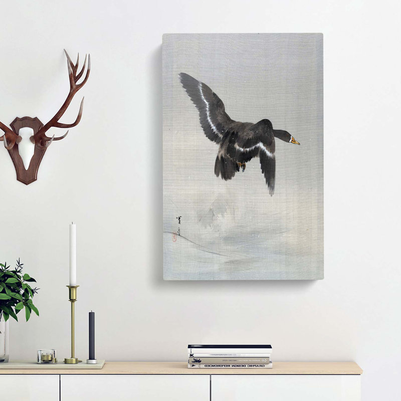 Flying Goose by Watanabe Seitei - Wrapped Canvas, 91cm H x 60cm W x 3cm D