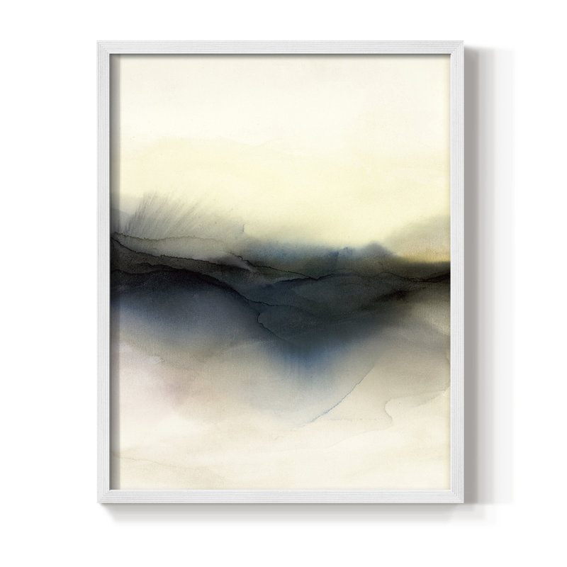 Continuum I  Framed Print - Solid Wood, White, 10" H x 8" W