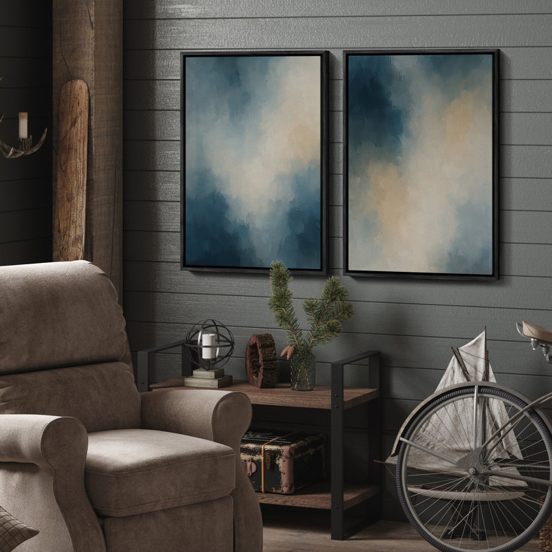 Art mural encadré, rétro, antique, classique pour chambre à coucher - 16 po x 24 po x 2 panneaux, Noir, H 24 po x l 16 po