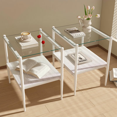 Ensemble de 2 tables de bout rectangulaires