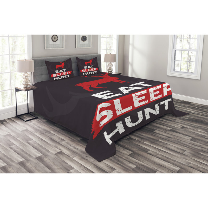 Afrah No Pattern Bedspread with Pillow Shams, 223.5 x 223.5 cm
