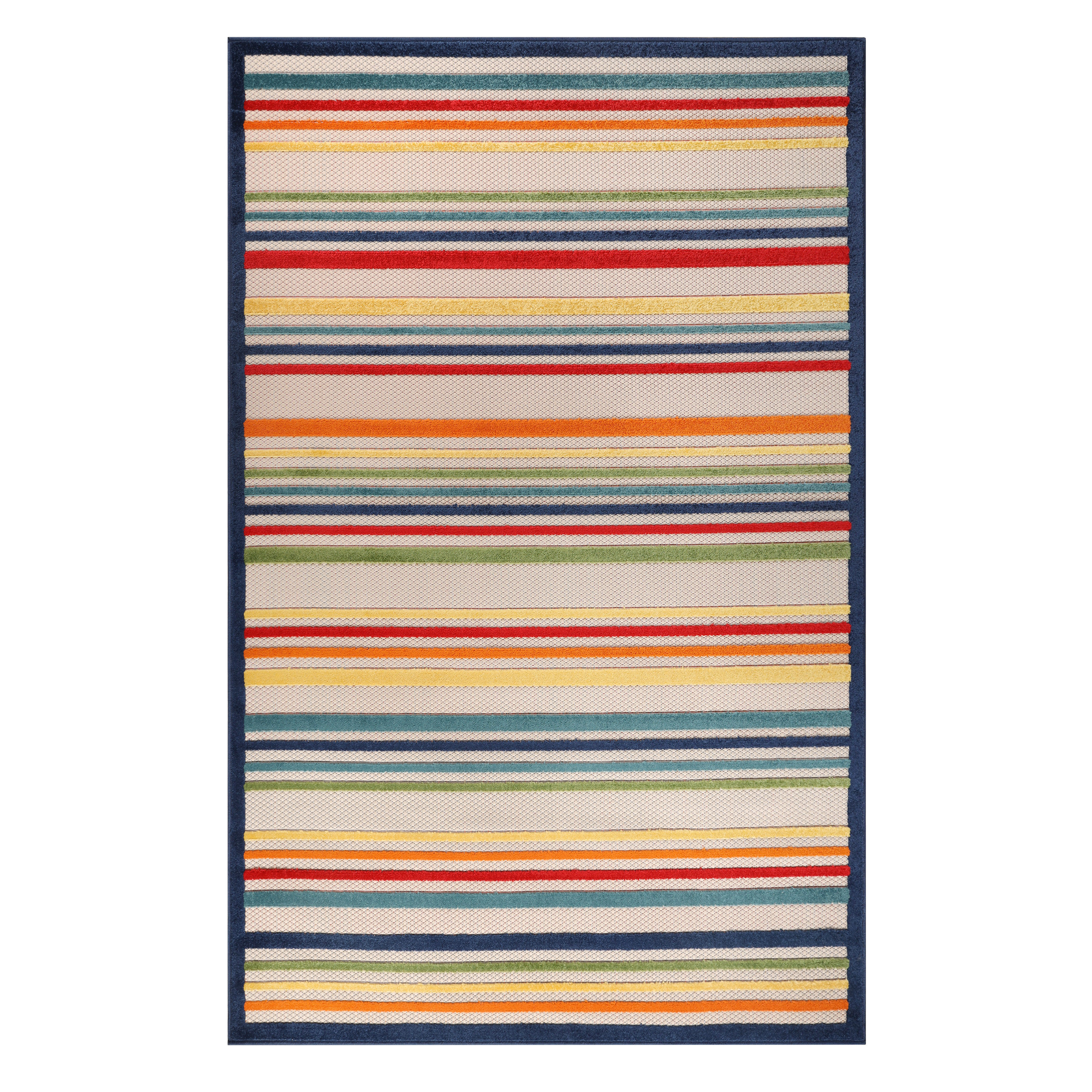 Latitude Run® Montreuil Coastal Stripe Geometric Modern Indoor Outdoor ...