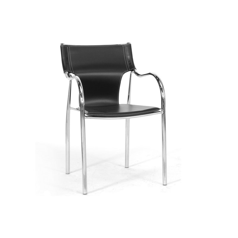Chaise rembourrée Dartford, Noir