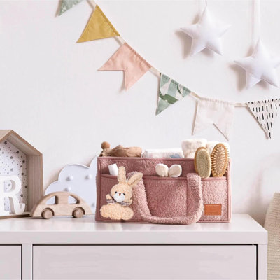 Rebrilliant Mixed Materials, Premium Plush Sherpa Exterior, Premium Fleece Polyester Storage Bag