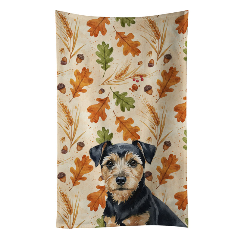 Torchon noir et brun clair Norfolk Terrier Heirloom, Norfolk Terrier noir et brun clair