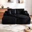 Canapé d'angle noir de 175 cm avec méridienne double, revêtement en tissu et rembourrage à ressorts pour salon moderne, prêt à l'emploi, aucun assemblage requis. Confort optimal.