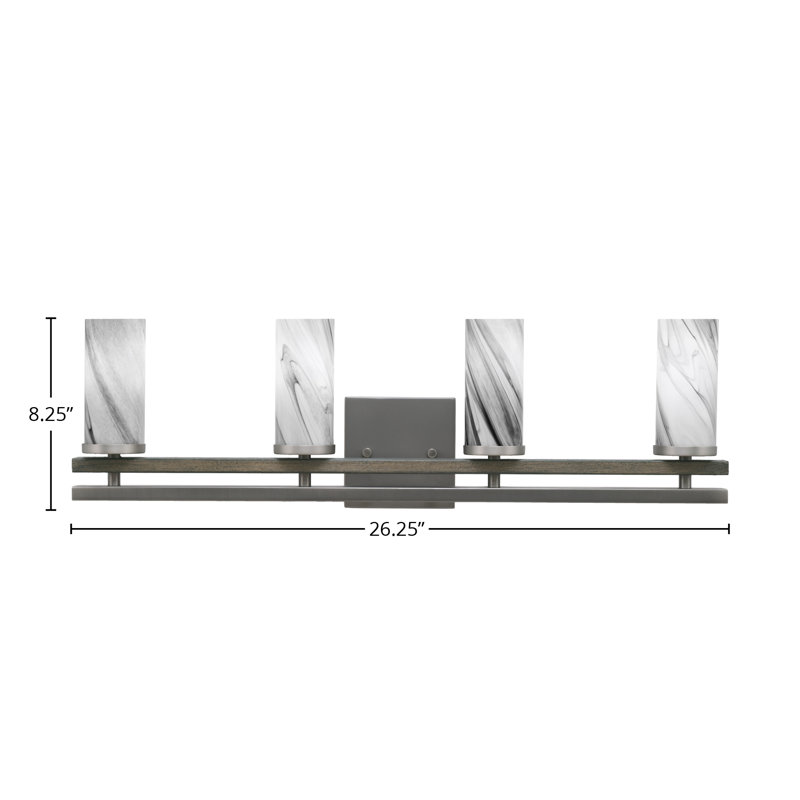 Belmont 4 Light Bath Bar, Gray