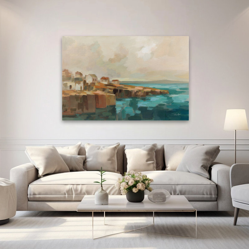 Contemporain et Beachy Southern Coast Town, H 60 po x l 40 po