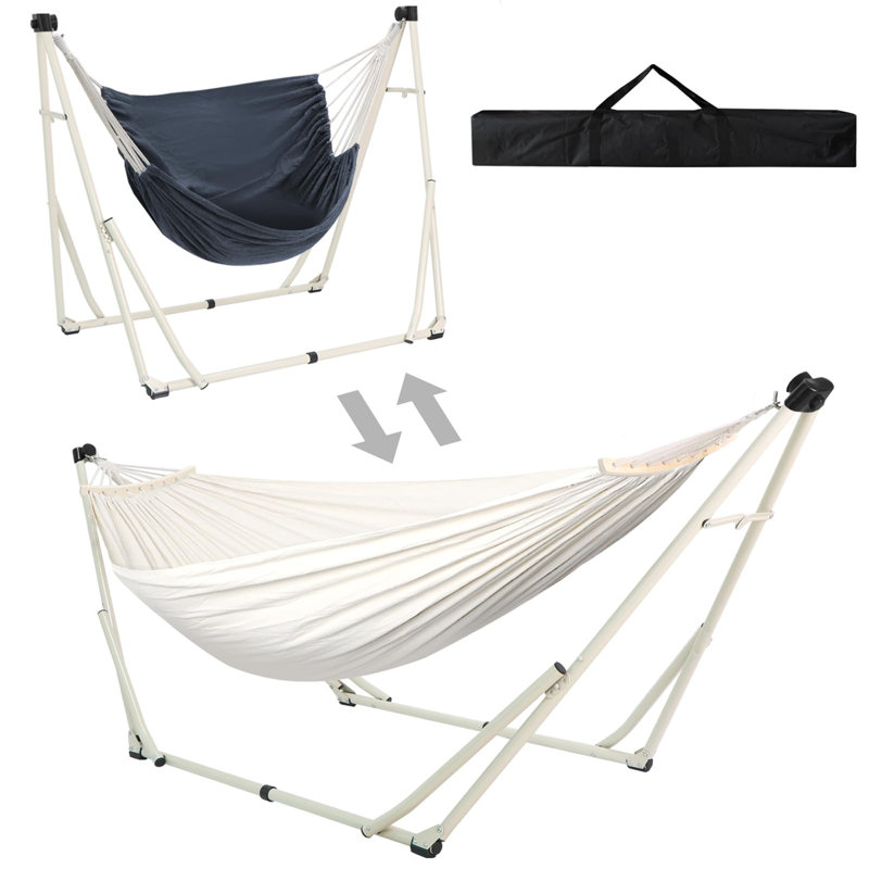Caiene Dual-Purpose Portable Camping Hammock Stand Set With Folding Stand For Indoor/Outdoor