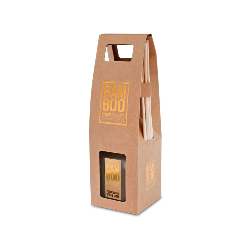 Bamboo Fragrance Diffuser -  Cedarwood & White Musk, 21 cm H x 6.5 cm W x 6.5 cm D