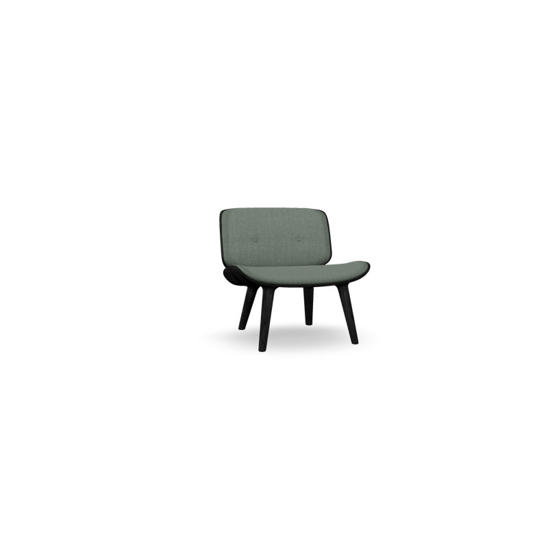 Nut Lounge Chair, Sage, Black Stained Oak