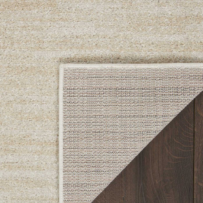 Mullican Sandy Solid Ivory/Beige Easy Care Indoor/Outdoor Area Rug, Rectangle 8' x 10'