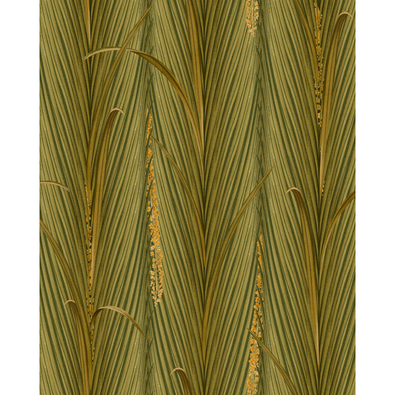 Matte Wallpaper Roll, Brown/Green