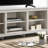 Benito Dusty Gray 70" Wide TV Stand With Open Shelves And Cable Management