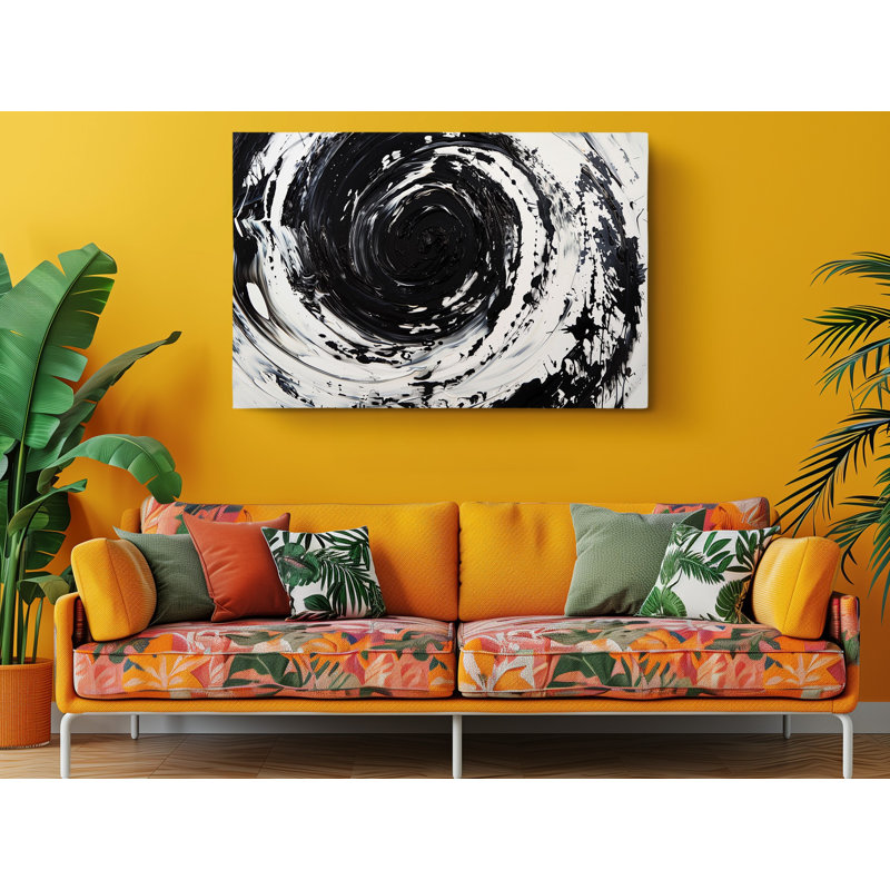 Linus A. Wilson Engourdissement, reproduction sur toile blanche et noire, H 40 po x l 60 po