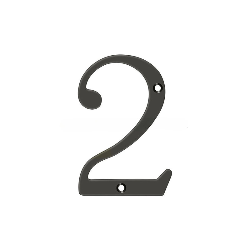 Deltana RN6-2U15A 6" Numbers, Solid Brass in Antique Nickel, Oil Rubbed Bronze