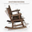 Chaise berçante en bois 2 personnes-121060152