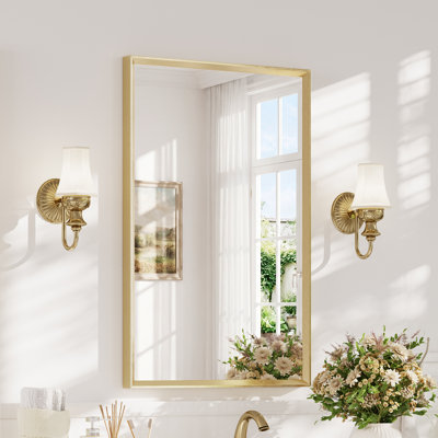Bathroom Vanity Mirror with Tempered Glass and Aluminum Frame