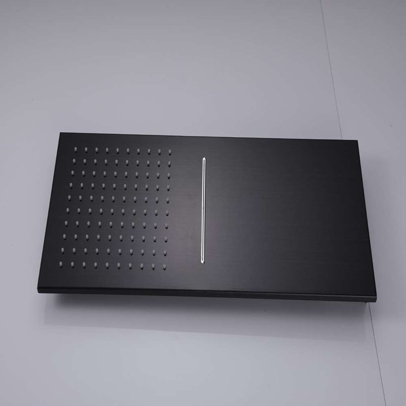 Ferrara Matte Black Wall Mount Digital Rainfall Shower System Stylish Luxurious Shower Experience