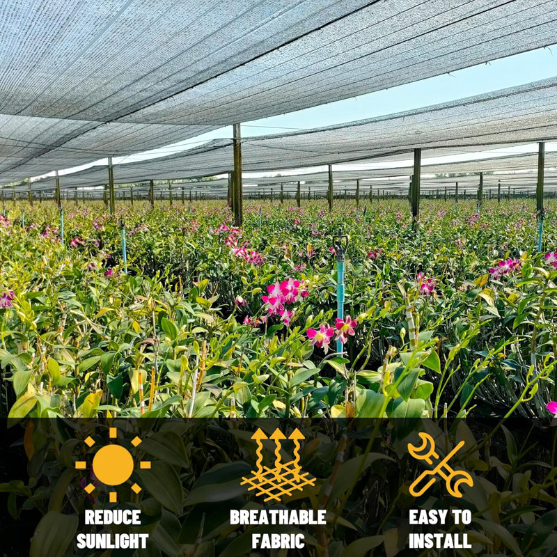 Colourtree 50% Black Shade Cloth Custom  Mesh Tarp, UV Resistant Netting With Upgrade Grommets For Plant Cover, Greenhouse, Chicken Coop, Barn, Kennel, Garden (We Make Custom Size)