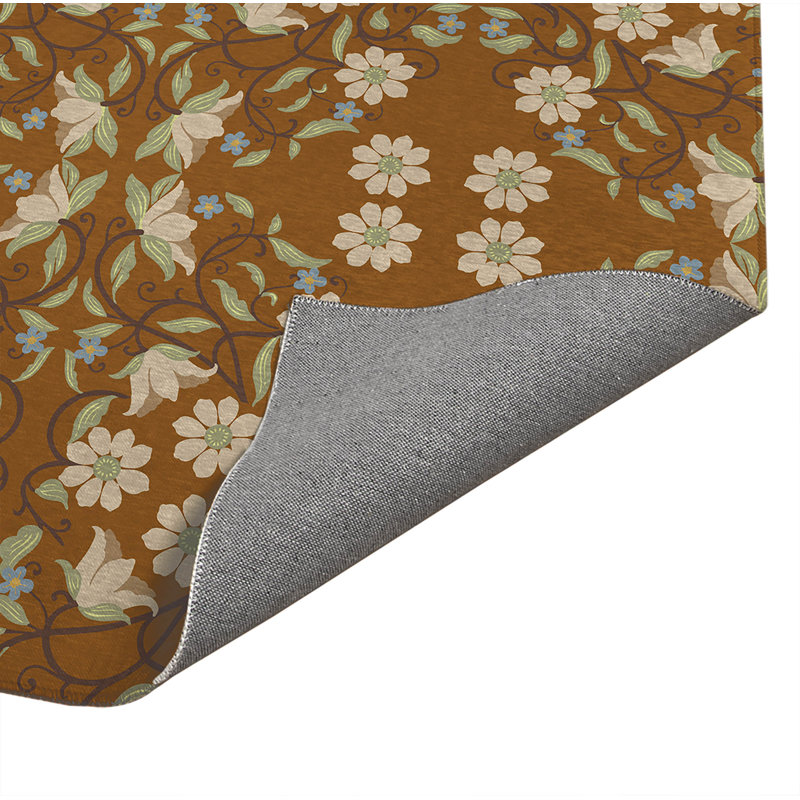 Tapis de bureau léger antidérapant Millie, L 84 po x P 60 po, Brun