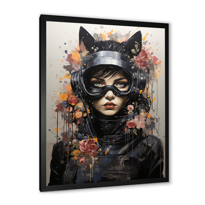 Art sur toile, "Cateline Blooms II", H 20 po x l 12 po x P 1 po, Cadre simple noir