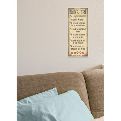 « dog rules couleur typographie »-impression sur art textuel