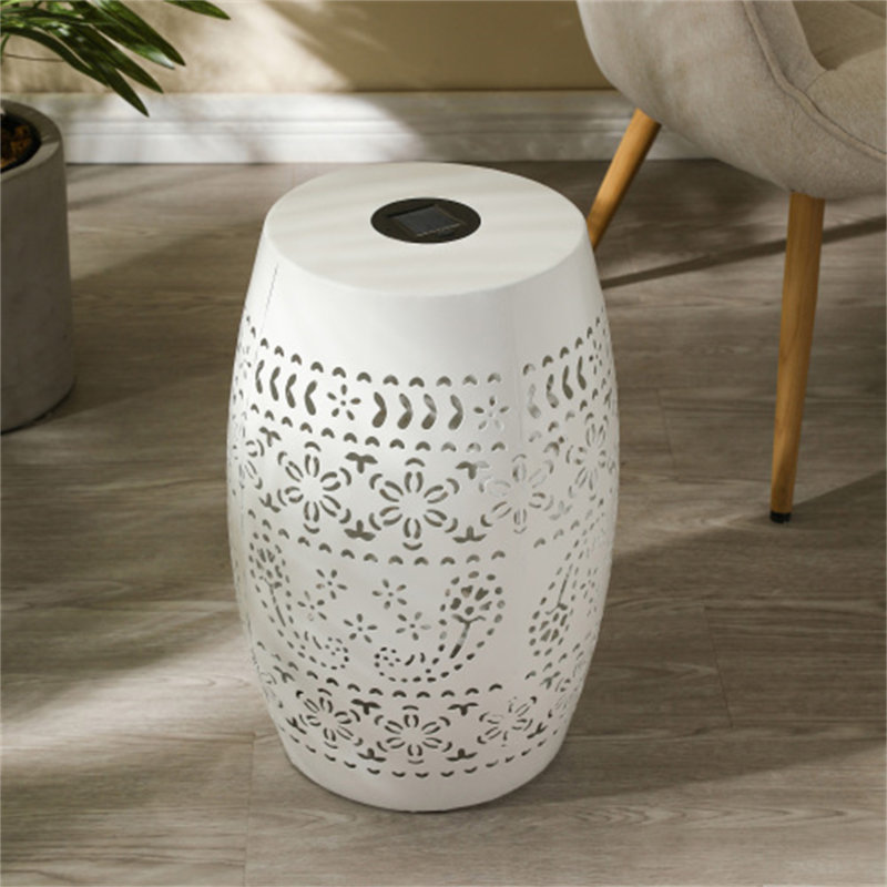 Table d'appoint en fer Lumi, Blanc