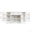 Buffet avec tablettes réglables - blanc moderne pour la cuisine et le salon
