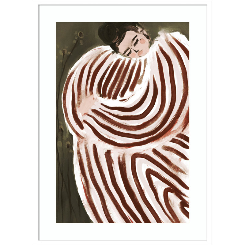 Sleeping Princess by Treechild Wood Framed Wall Art Print, White , 41" H x 30" W