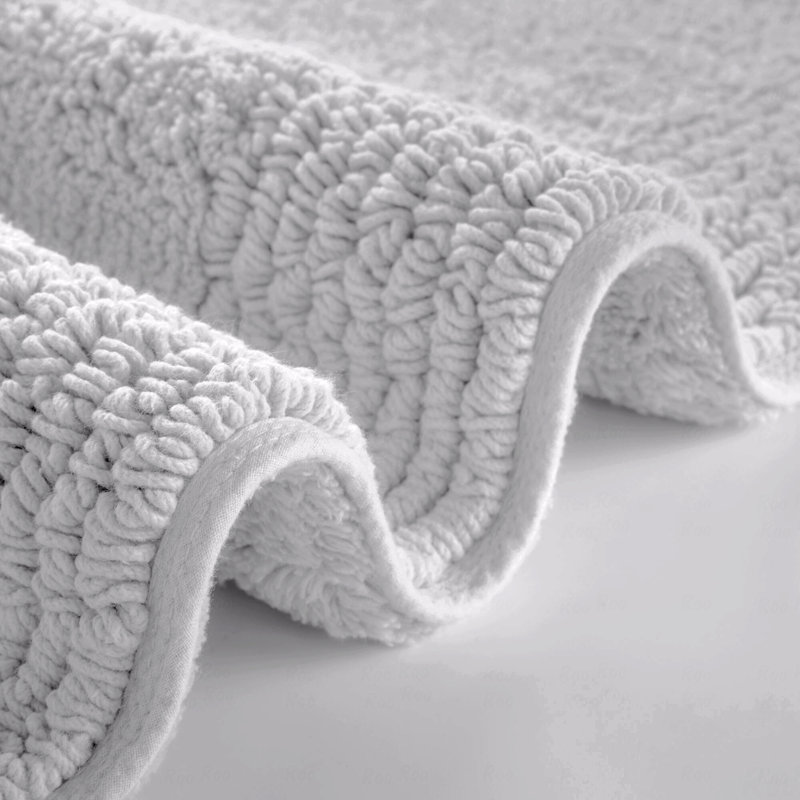 1 Pcs 17X24" 100% Cotton Tufted 3000 Gsm Reversible Bath Rug, Rectangle 1'5" x 2'