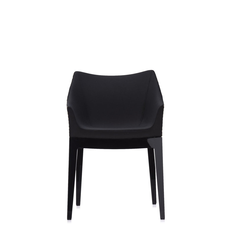 Madame Upholstered Arm Chair, Beige, Black