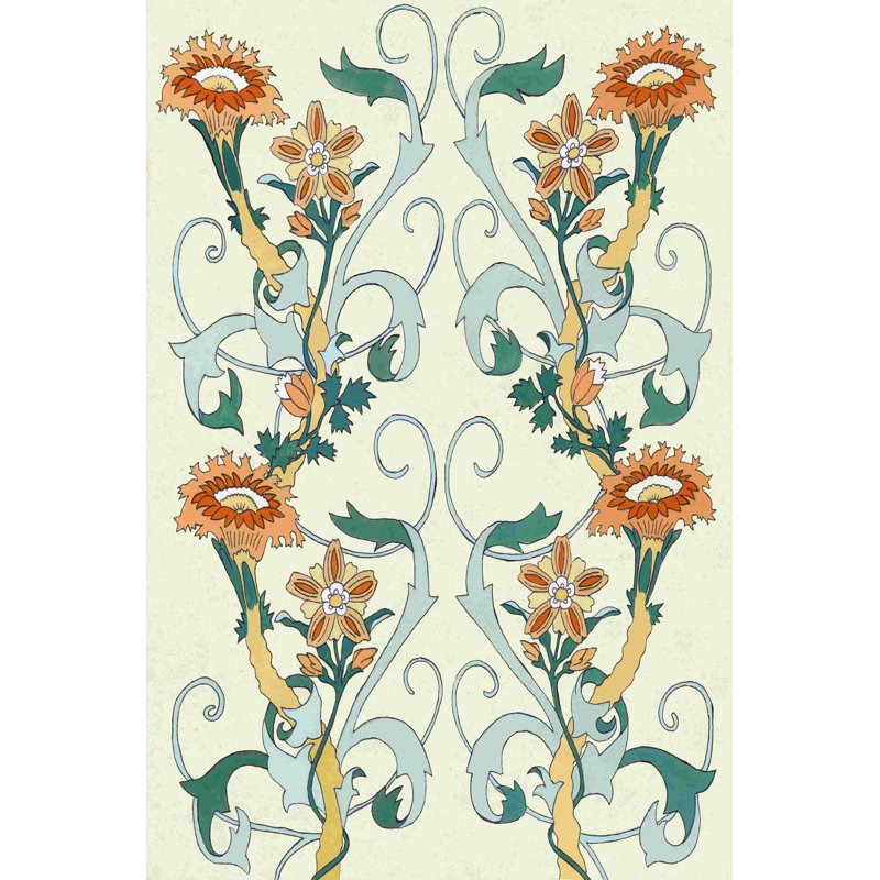 Nouveau motif floral II, H 18 po x l 12 po