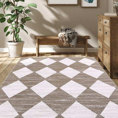 Tapis lavables à la machine à motif géométrique, tapis antidérapants modernes pour le salon, chambres, tapis pliables pour la salle de jeux, tapis de cuisine