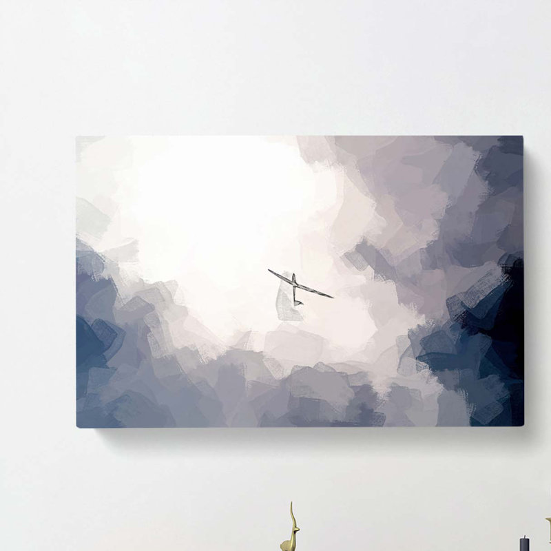 Air Glider in the Clouds in Abstract - Wrapped Canvas, 50cm H x 76cm W x 3cm D