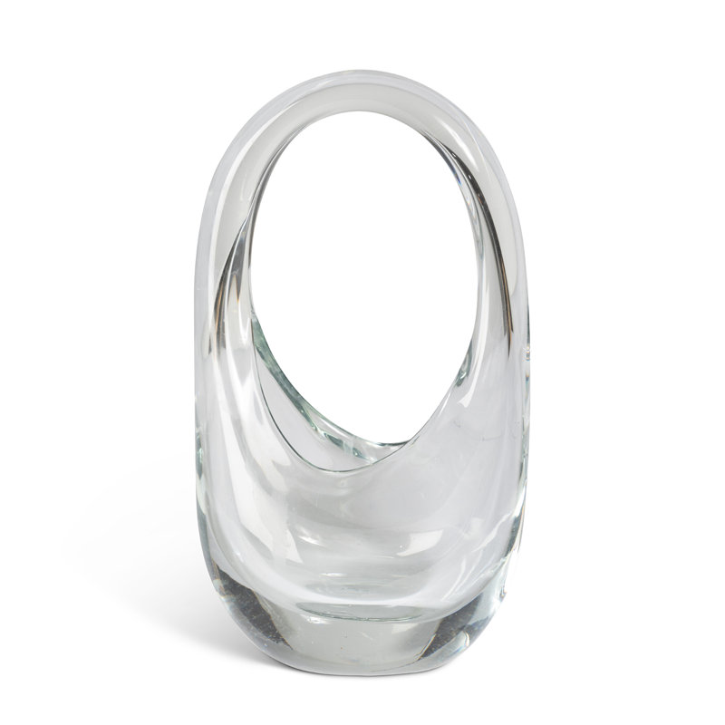 Mia Vase, Clear, Medium, 9.5" H x 5.5" W x 3.5" D, 4 pieces