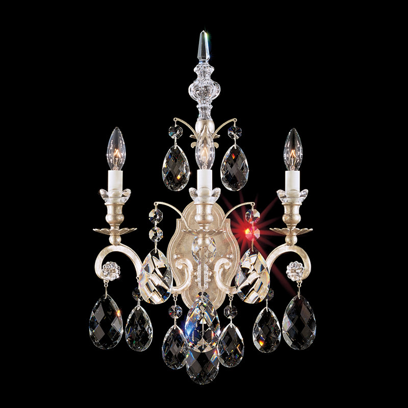 Renaissance 3 - Light Candle Wall Light, Heritage Clear, French Gold