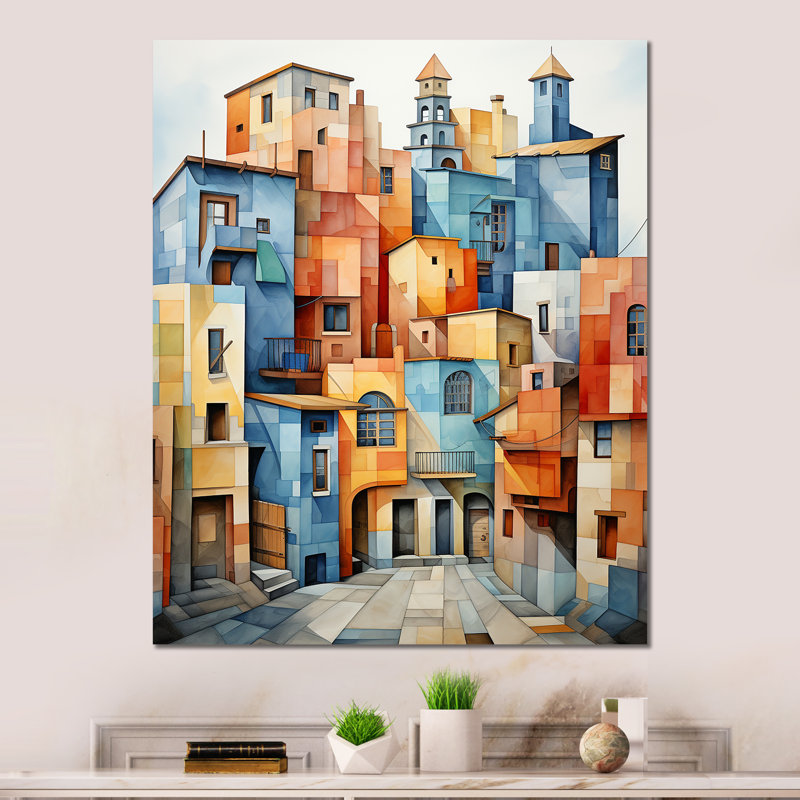 - Collages abstraits, impressions murales en métal, H 32 po x l 16 po x P 1 po