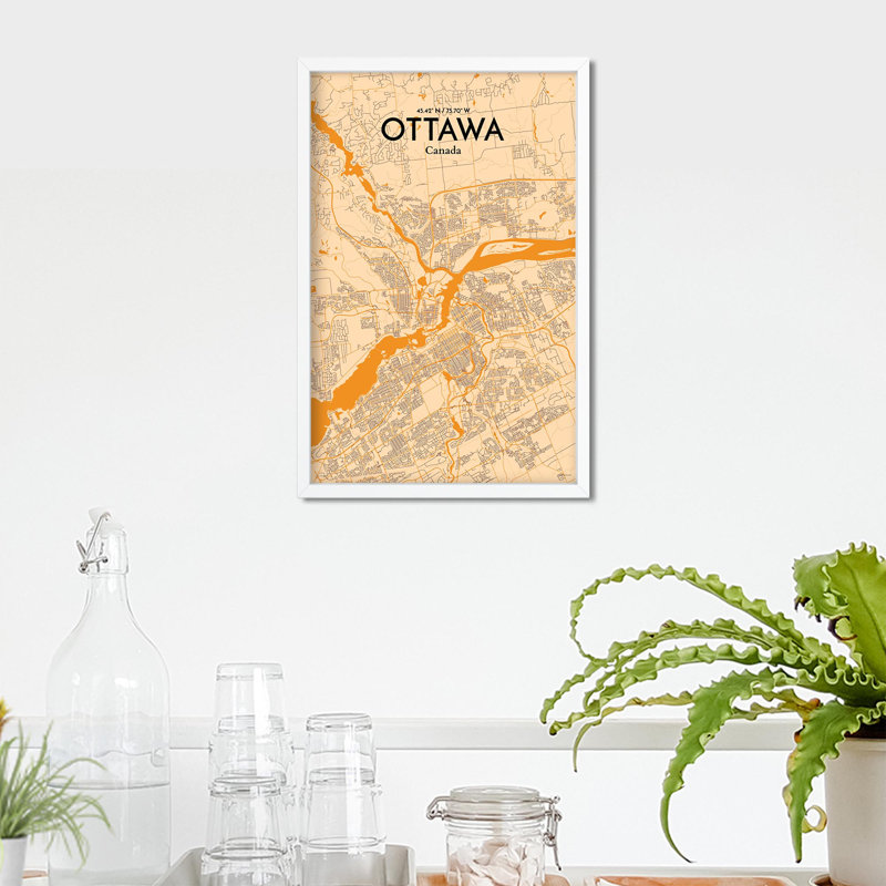 «Ottawa City Map», impression, H 17 po x l 11 po