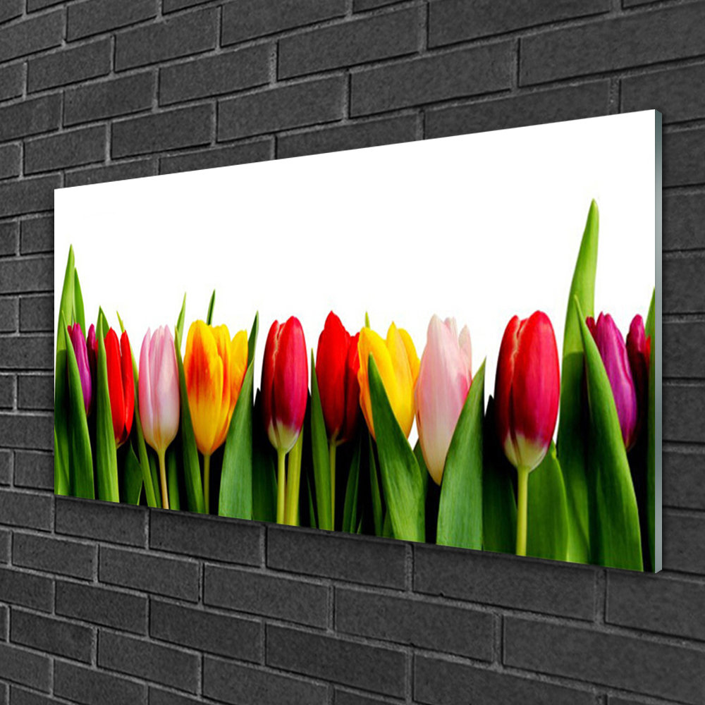 Floral Tulips - Unframed Photograph on Glass