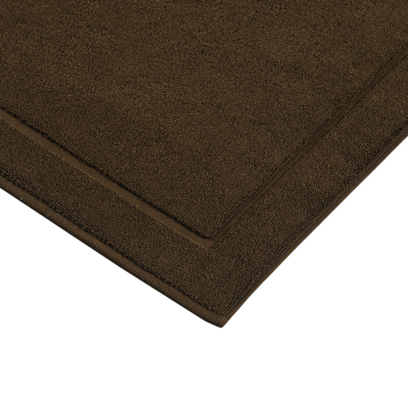Hawmam Linen Bath Mats, 21 x 34 inches, Pack of 2 - 100% Ring Spun Cotton,[Not a Bathroom Rug] Banded Design, Highly Absorbent, Machine Washable for Bathroom Floor Towel