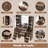 43.5 Inch Fluted Makeup Vanity Desk with Lights,Stool and Charging Station-552674688