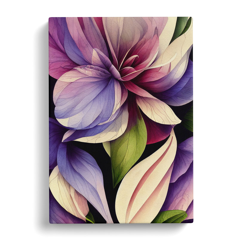 Lovely Watercolour Flowers No.1 - Wrapped Canvas, 50cm H x 35cm W x 3cm D