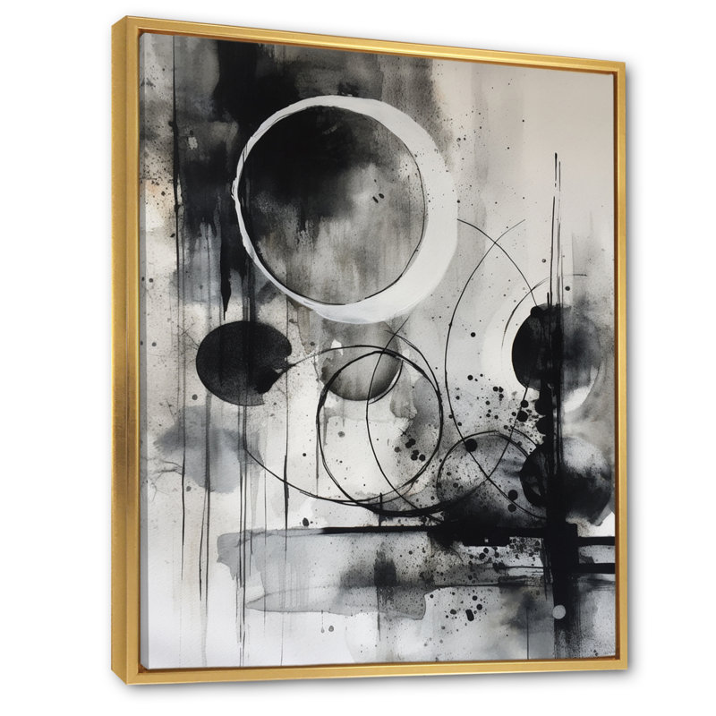 Exploration des profondeurs du marbre noir IV - art mural moderne sur toile géométrique, H 32 po x l 24 po x P 1 po