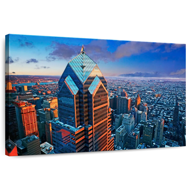 Senne Philadelphia Tower And Skyline, 8" H x 12" W